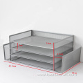 Clasificación multinivel de almacenamiento de escritorio de dos capas de metal